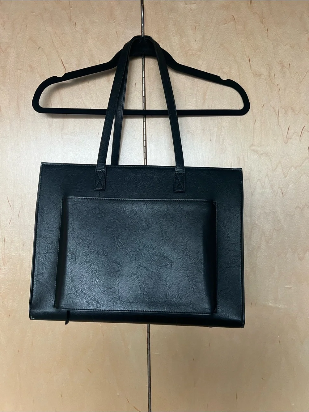 BEIS Black Structured Leather-Look Tote